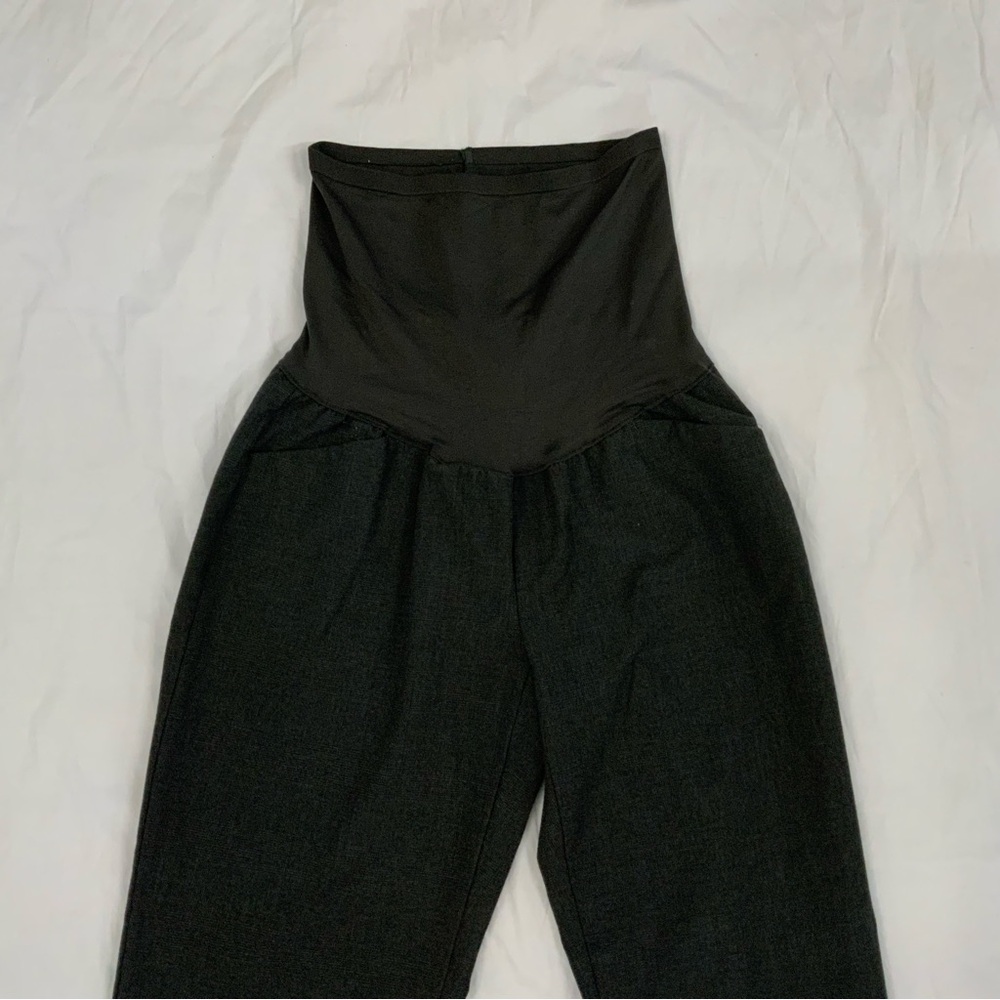 Gap Maternity 00R Stretch Perfect Trouser Pants Gray Full Panel Career To Casual - Picture 3 of 13